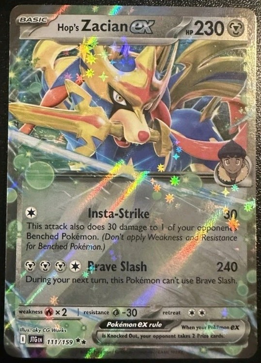 Hop's Zacian ex 111/159 Sv09: Journey Together Holo NM + EXTRA FREE EX / V !