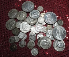Estate of Grand Pa Paw collection of silver dollars and 90% coins.