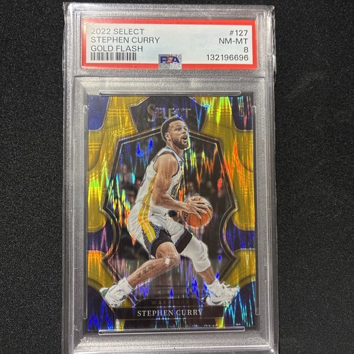 2022-23 Select Stephen Curry Gold Flash Card Only 10 In Existence Psa 8