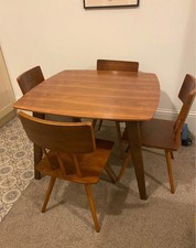 Dwell Walnut Dining Table & Four Chairs (pre owned, great condition)