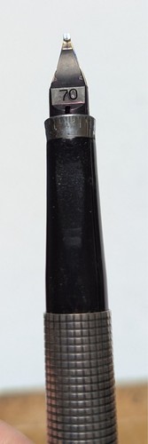 Parker 75 vintage fountain pen sterling silver broad stub nib 14k gold (b) - Picture 5 of 6