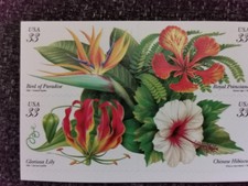 USA Briefmarken Block 3117-3120 – Tropische Pflanzen, Postfrisch MNH, 1999, Sammlerstück Von Prophila