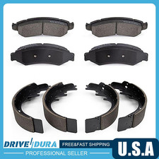 Front Brake Pads Rear Brake Shoes For 1986-1992 Ford Bronco 4.9l