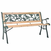 Holz Gartenbank 122 Cm Sitzbank Balkon Terrasse Massivholz