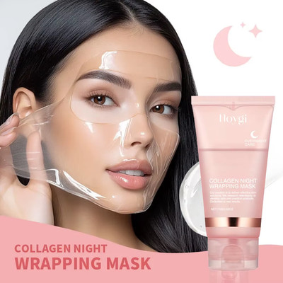 Koreanische Kollagen Nacht Peel-Off Gesichtsmaske Set | Feuchtigkeitsspendende Nachtpflege Maske