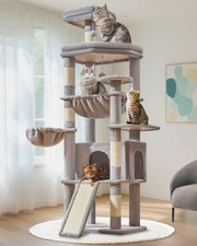 Taoqimiao 72 Inches Cat Tree for Large Cats, Multi-Level Tall Cat Tower, Wide...