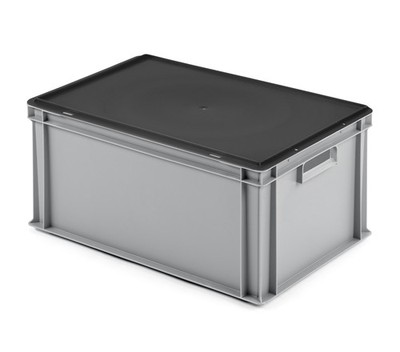 Unibox Stapel- und Transportkasten 600x400x294 mm (LxBxH), mit Auflagedeckel