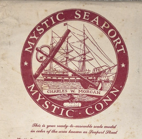 OLD 1968 CARDBOARD CUTOUT MYSTIC SEAPORT CONNECTICUT KIT 10 SHEETS  1"=10 feet