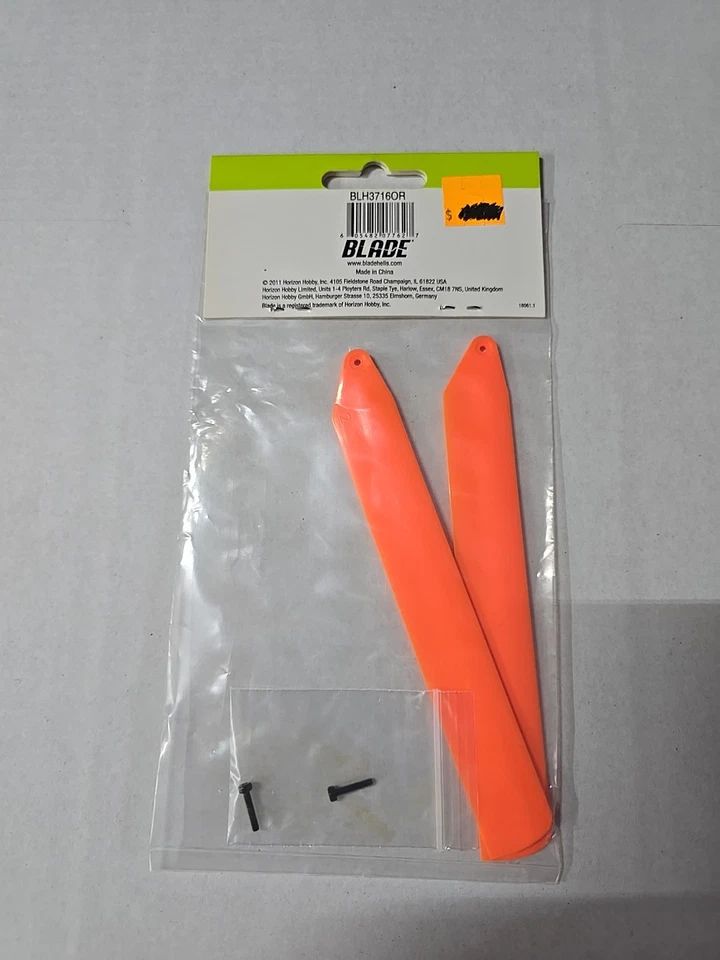 Blade BLH3716OR Hi-Performance Main Rotor Blade Set (Orange) (130 X) - Image 2 of 2