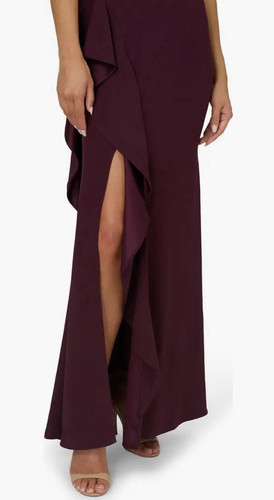 Adrianna Papell One Shoulder Satin & Crepe Dress