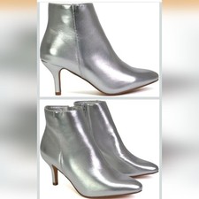 Womens Ankle Boots Low Mid Kitten Heels Ladies Zip Pointy Booties Shoes
