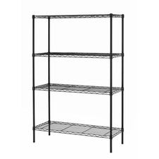 Heavy Duty Metal Wire Shelving Unit Garage Storage Rack Adjustable 4 Tier 1000lb