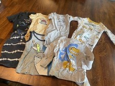 Lot Of 7 12 Months And 12-18 Months Assorted Brands Tee Shirts And One Pieces