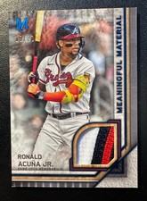 2023 Topps Museum Collection Ronald Acuna Jr Meaningful Materials Sapphire #/20