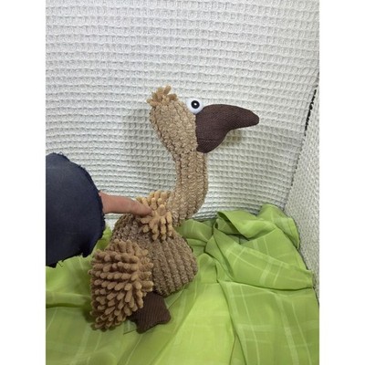 Quirky Bird Dog Unbranded Plush Squeaker Toy Medium Brown Tan Ostrich Emu