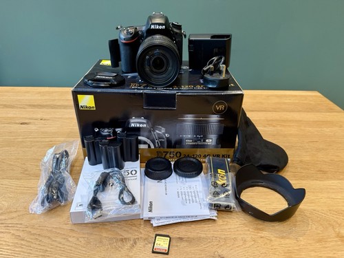 Nikon D750 DSLR Camera with 24-120mm F4G VR Lens Kit UNDER 4K Shutter + Extras