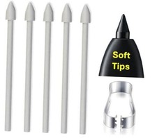  5 Soft Tips OEM Tab S9 /S10 Pen Tips Replacement for Samsung Galaxy 5 White