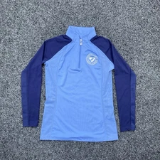 Aubrion Young Rider Team Long Sleeved Youth Quarter Zip Blue Size 11-12 Years