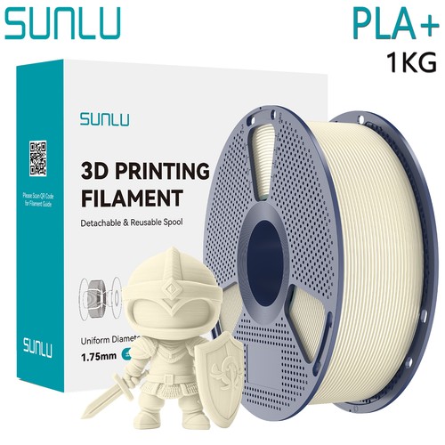 SUNLU 1KG Bone White PLA Plus 3D Printer Filament 1.75MM PLA+ 2.2LBS No Bubbles