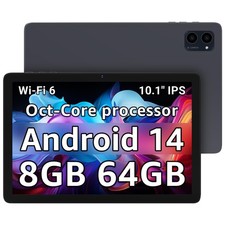 Tablet 10.1 inch, Android 14 Tablets with Octa-core Processor, 8GB 64GB Sto...