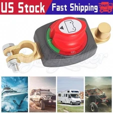 Battery Disconnect & Top Post Kill Switch 12V-48V Heavy Duty Shut Off For Car RV