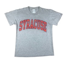 Delta Pro Weight Syracuse University Tee Men Small Gray Short Sleeve NCAA Y2K