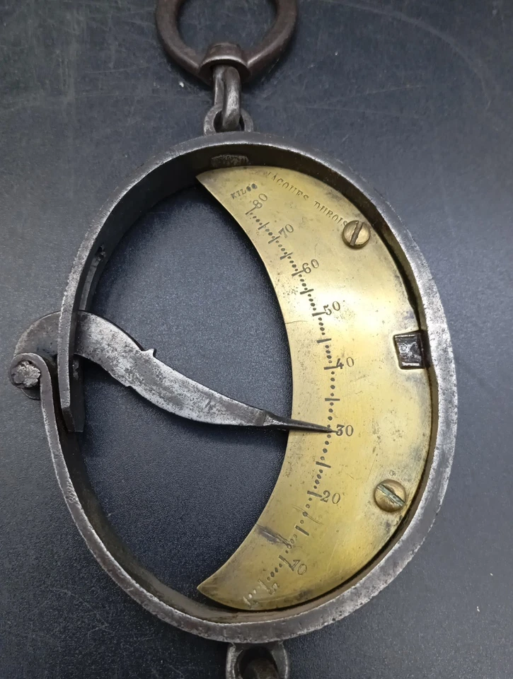 Ancien PESON du XIXe  80Kg FER FORGE Jacques Dubois Non Fonctionnel  - Photo 2/4