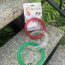 Pet toy Elle Degeneres CHAIN Three 6-inch Rings Dog Rubber Tug Toy Large
