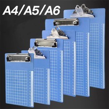 A4/A5 Clipboard Memo Size Low Profile Clip (Blue) - Office, School, Home UK