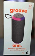 Onn Medium Rugged Bluetooth Speaker with LED Lighting IPX7 Waterproof