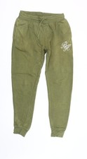 Mens UK Size M Beck & Hersey Regular Fit Jogger Green Trousers