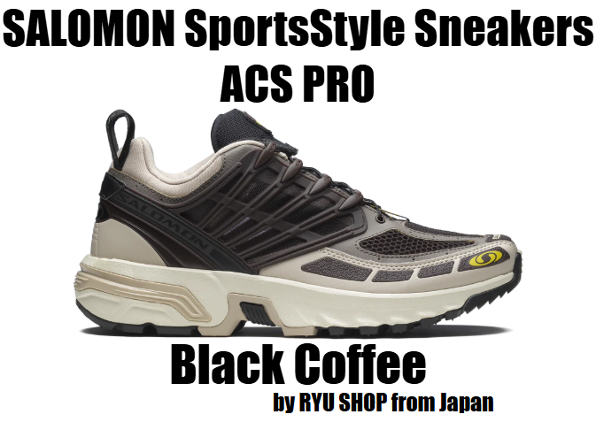 Salomon ACS PRO Sneakers in Black Coffee Oxford Tan Green