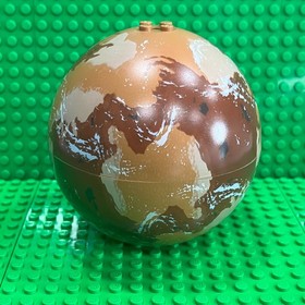 Lego Star Wars Cylinder Hemisphere Tatooine (98107pb02) Dark Red Dark Tan Planet