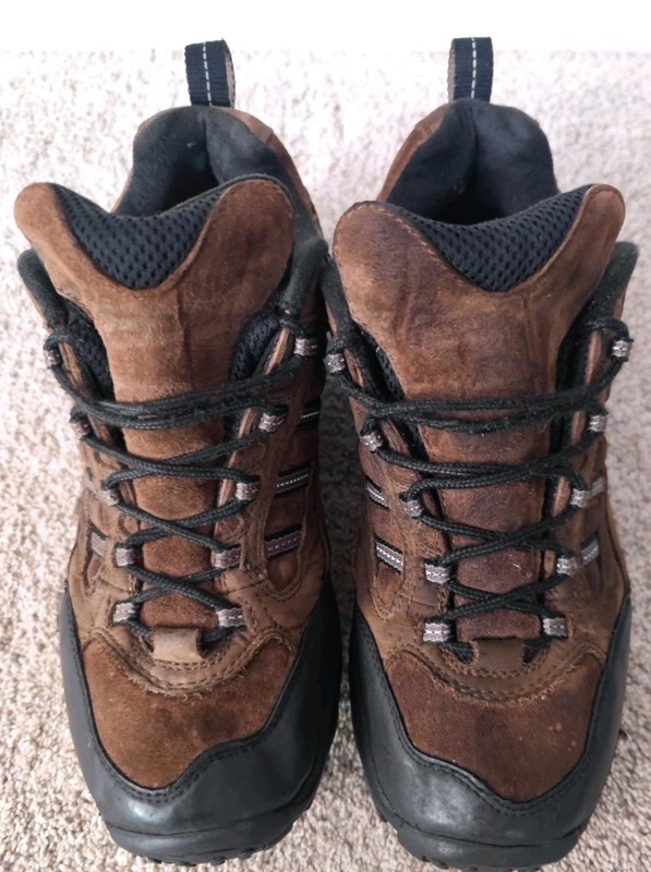 Merrell® 45 Degrees Men 9.5 Hiking Shoes Brown/Grey Leather *Used Not Abused*