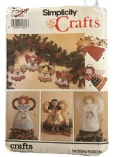 Simplicity Crafts 7549 Christmas Ornaments And Tree Topper Sewing Pattern Uncut