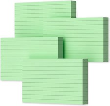 Green Index Cards 3x5 Ruled Note Cards, 200 PCS Lined In,