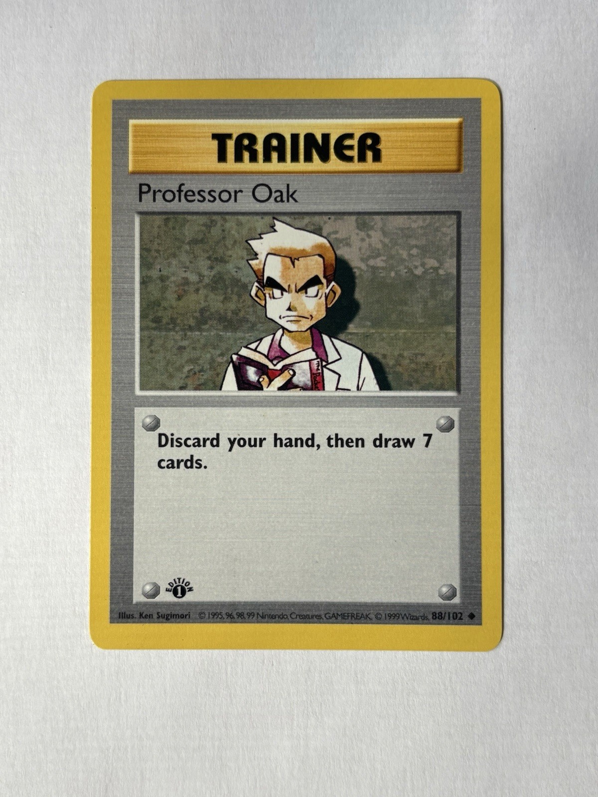 Professor Oak 1ST EDITION Base Set (Shadowless)  1999 #88 Uncommon Pokémon - NM