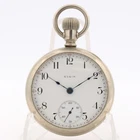 Antique 18s 1911 Elgin Mechanical Open Face Pocket Watch 336 USA Exhibition Case