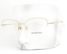 Swarovski Eyeglasses Semi Rimless Glasses SK1010 4013 Pale Gold 53mm No Case