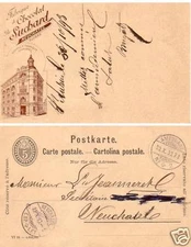 Early Swiss PSC, Chocolate Suchard Advertising, 1893 !!