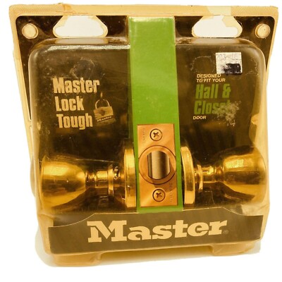 Master Lock Hall Closet Door Handle Bright Brass USA