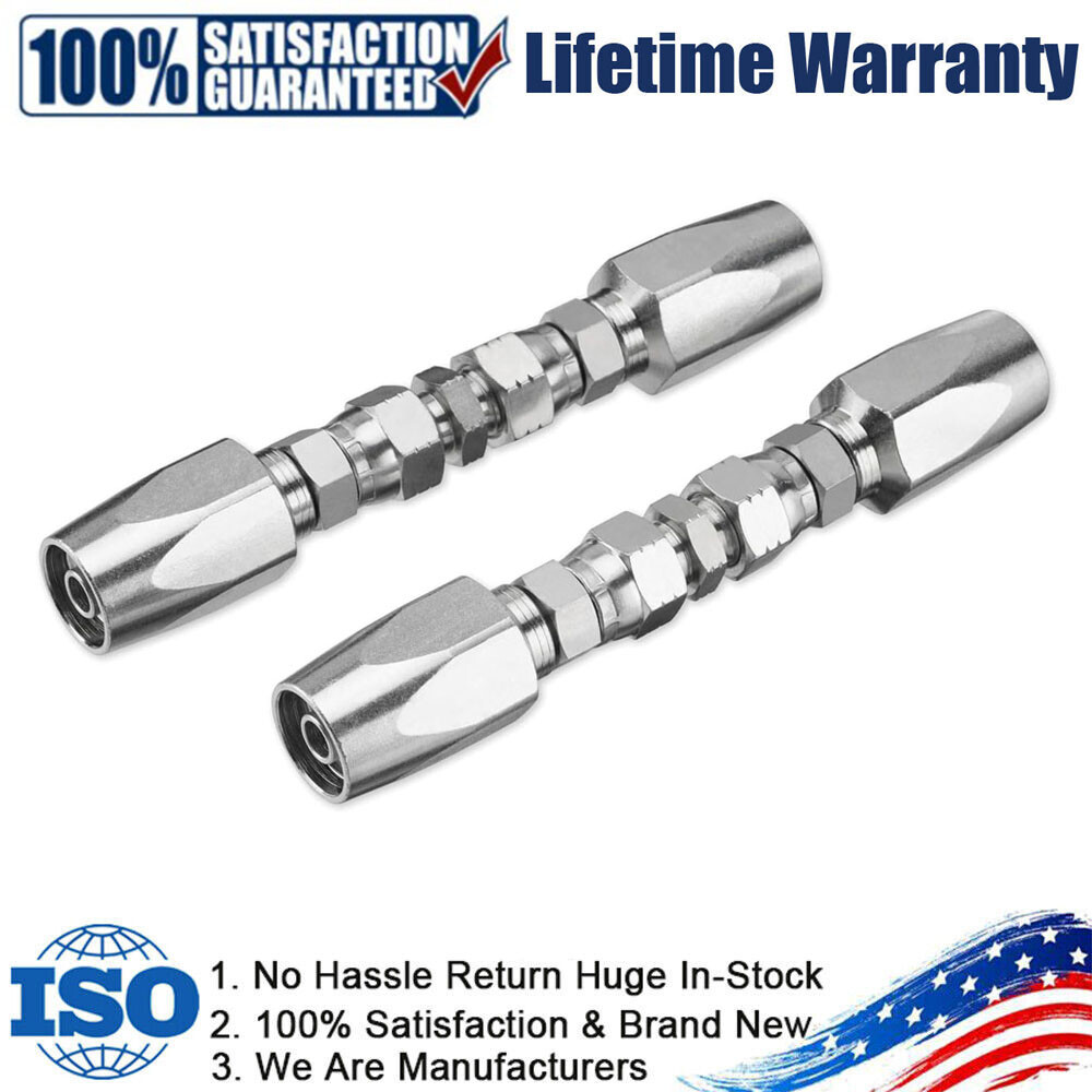 2X Hydraulic Hose Repair Kit 3/8'' ID For R2 R16 R17 R19 2-Wire Hydraulic Hoses