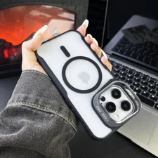 Mag Safe Case For iPhone 16 15 14 13 12 Pro Max Rugged Cover w/ Lens Frame Stand