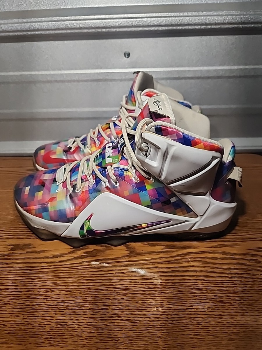 WORN Nike Lebron 12 EXT “Prism” Size 10 748861-900 NO BOX | eBay