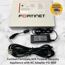 Fortinet FortiGate 60E Firewall Security Appliance with AC Adapter FG-60E