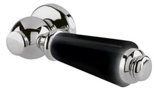 Traditional Lever White or Black & Chrome Flush Toilet Handle WC Bathroom
