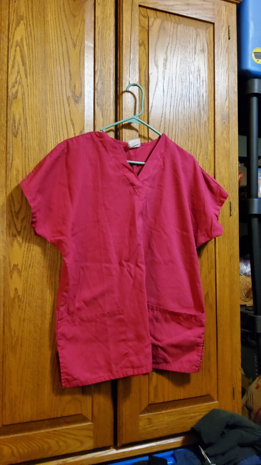 Simply Basic Medium Scrub Top,  Fuchsia, 2 Pocket… - image 1