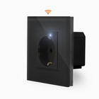 WiFi Smart Steckdose WLAN Schuko Alexa Schwarz mit Glasrahmen PointWiFiSteck-12