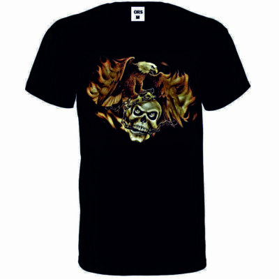 T Shirt Biker Chopper V Twin  &Motorradmotiv in 10 Farbtöne Modell Eagle Skull
