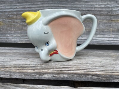 Dumbo 3D Figural Coffee Tea Mug Ceramic Cup Disney 22 Oz. Cute  